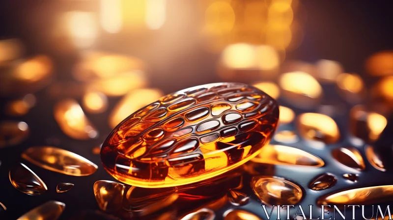 Golden Oil Sphere - A Study in Luxury and Elegance AI Image