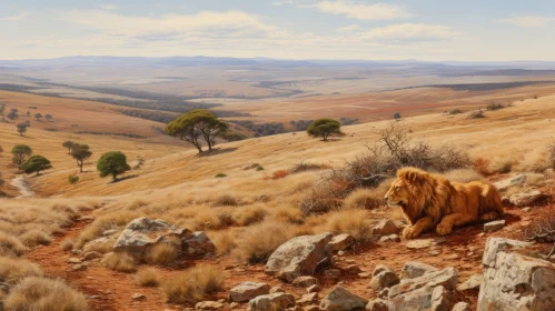 Manticore in Australian Landscape - A Wild and Expansive View