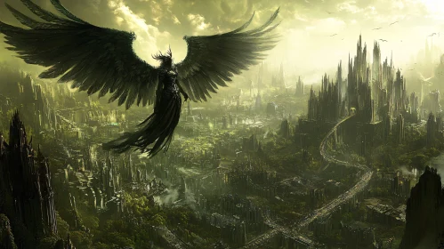 Angel Overgrown Metropolis
