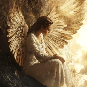 Serene Angel in Contemplation