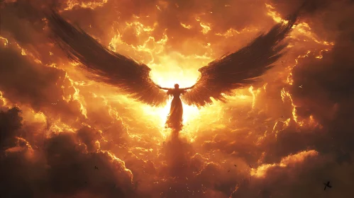 Celestial Figure in Golden Light