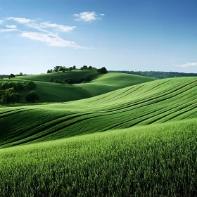 Rolling Green Hills Landscape