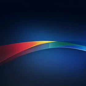 Colorful Arc Design on Dark Blue