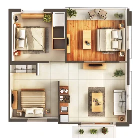 Apartment Layout Blueprint