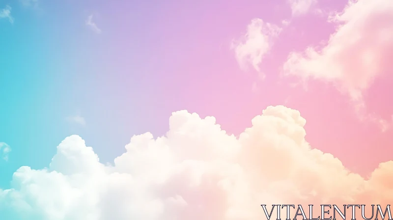 Soft Pastel Cloudscape AI Image