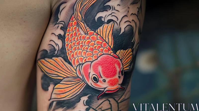 AI ART Vibrant Koi Fish Tattoo Art