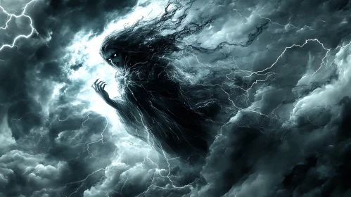 Stormy Apparition: An Ethereal Being of Lightning