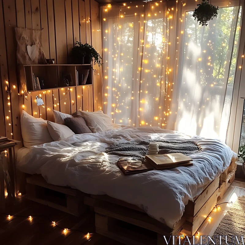 AI ART Warm and Inviting Bedroom Decor