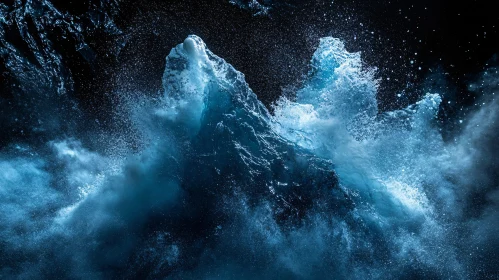 Dynamic Nighttime Ocean Waves