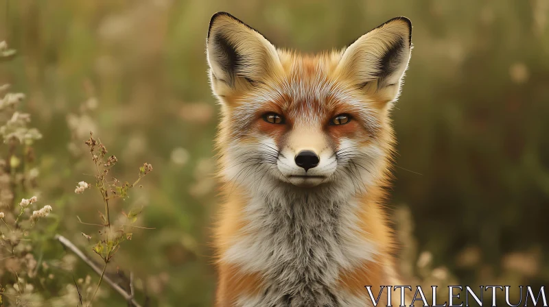 Fox Stares Intently AI Image