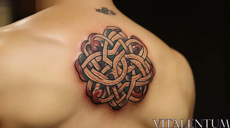 Detailed Celtic Knot Tattoo Design AI Image