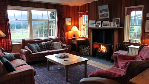 Warm and Cozy Living Room Interior