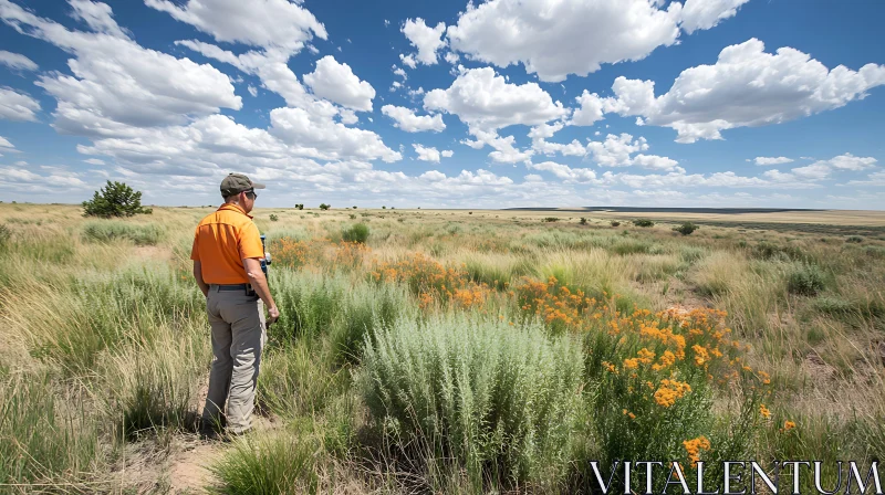 AI ART Man in a Flower Field