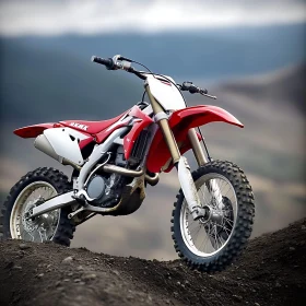 Off-Road Motorcycle Close-Up
