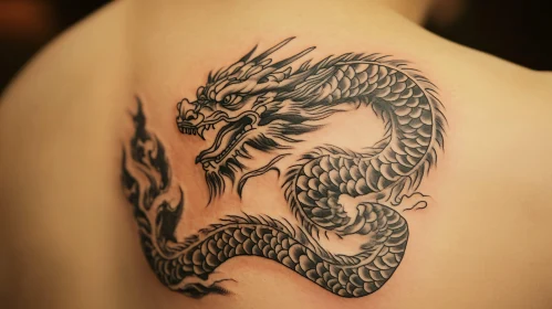 Expressive Dragon Tattoo Design