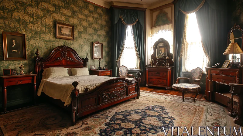 Ornate Bedroom Interior Design AI Image