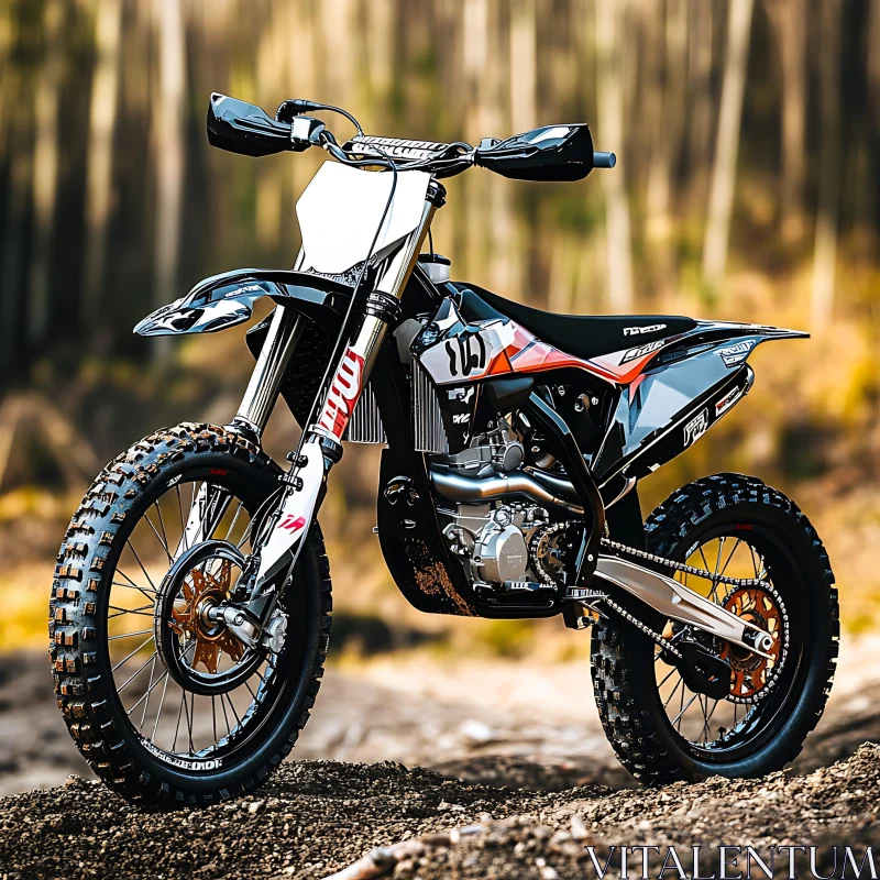 Off-Road Motorcycle in Nature AI Image