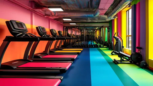 Bright and Modern Gym Workout Space