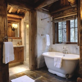 Charming Rustic Bathroom Interior Design