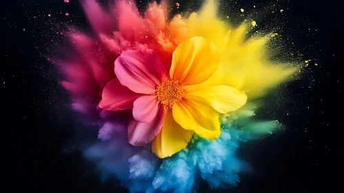 Colorful Flower Burst Photo