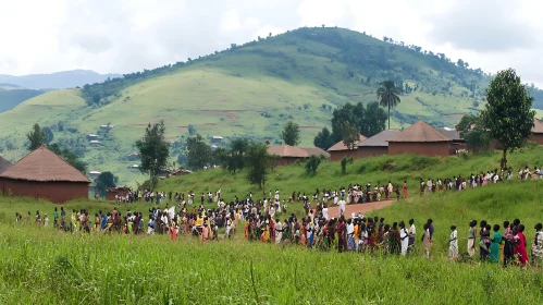 Community Gathering in the Green Countryside