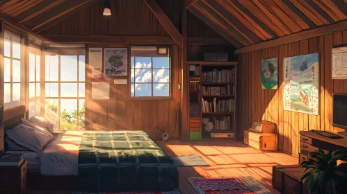 Sunlit Bedroom Interior