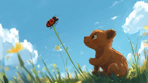 Illustration of Bear and Ladybug