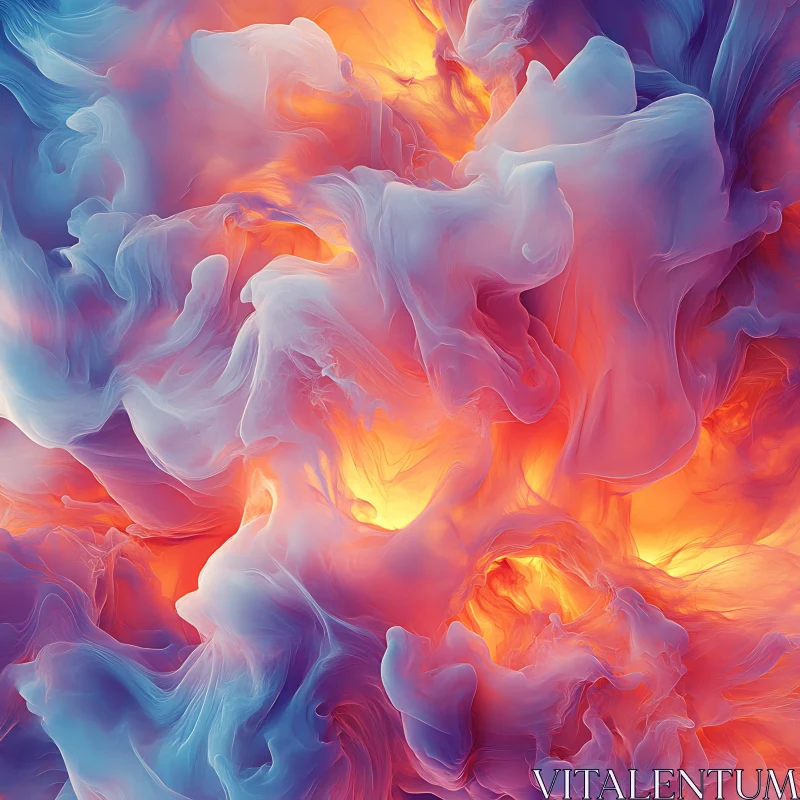 AI ART Fluid Clouds in Colorful Abstract