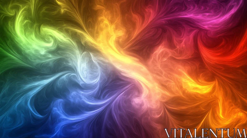 Colorful Abstract Swirls AI Image