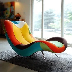 Modern Chair with Vibrant Color Palette