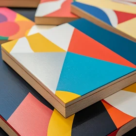 Colorful Geometric Wooden Blocks