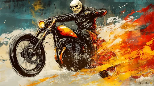 Grunge Style Motorcycle Racing