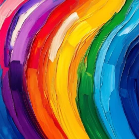 Colorful Abstract Brushstrokes Canvas Art