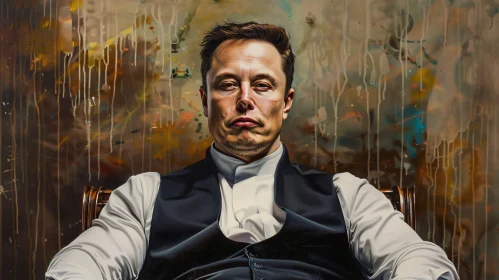 Elon Musk Abstract Portrait