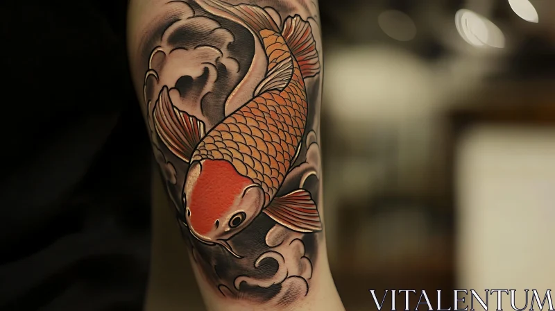 Detailed Koi Fish Tattoo Art AI Image