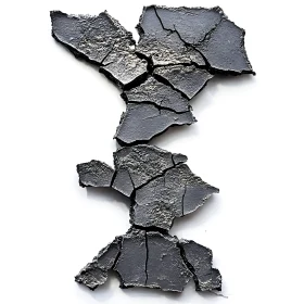 Fragmented Black Texture Art