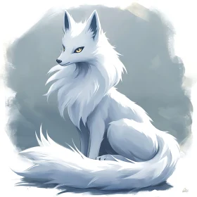 Arctic Fox Digital Art