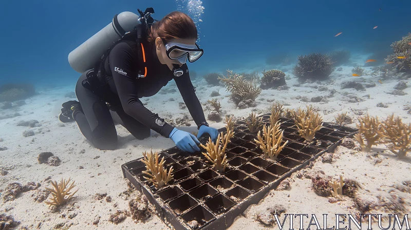 Coral Reef Conservation Efforts AI Image