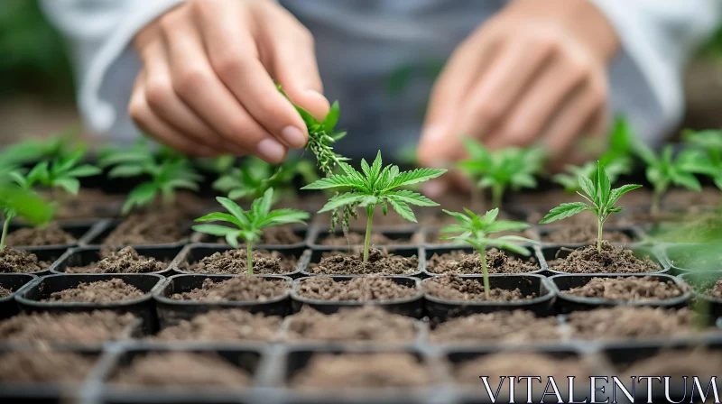 Seedlings in Tray AI Image