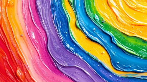 Rainbow Paint Waves Texture