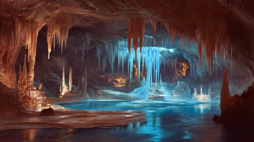 Enchanting Underground Ice Cave