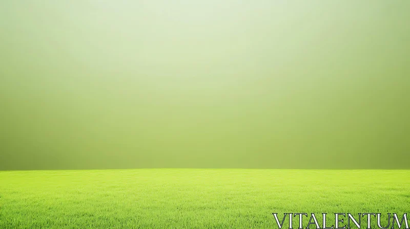 Green Meadow Under Gentle Light AI Image