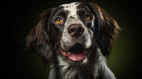Artistic Dog Portrait in Detailed Brushwork