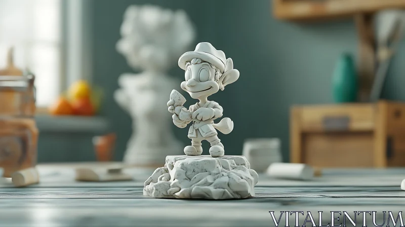 AI ART Whimsical Cartoon Character Sculpture Art