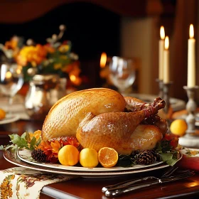 Roasted Turkey with Citrus and Candles