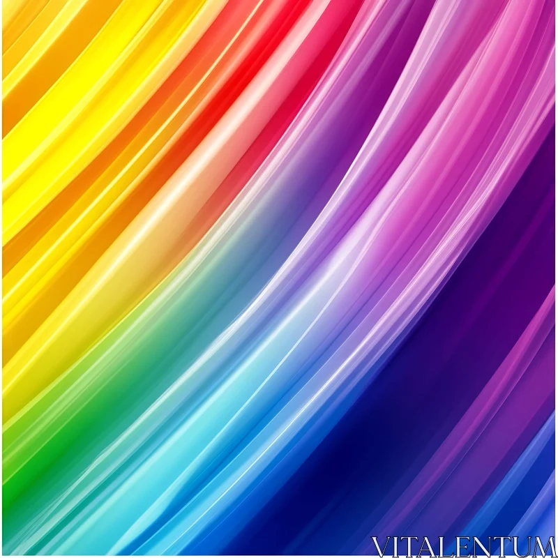 Rainbow Colored Lines Abstract Art AI Image