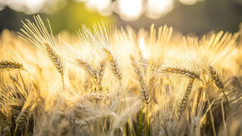 Ears of Wheat at Sunset