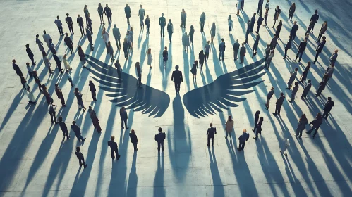 Crowd Art: The Wings of Humanity