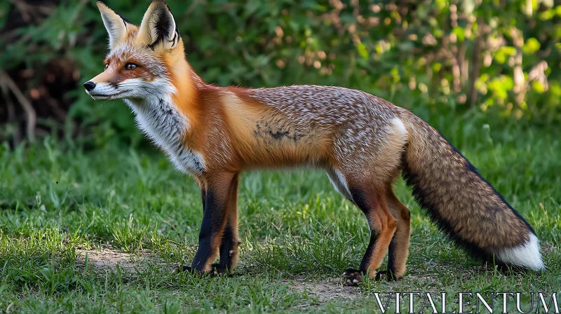 Red Fox in Natural Habitat AI Image