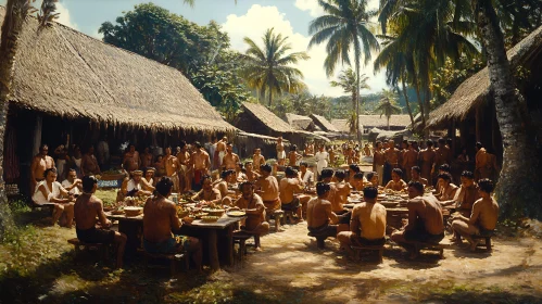 Gathering in a Traditional Village
